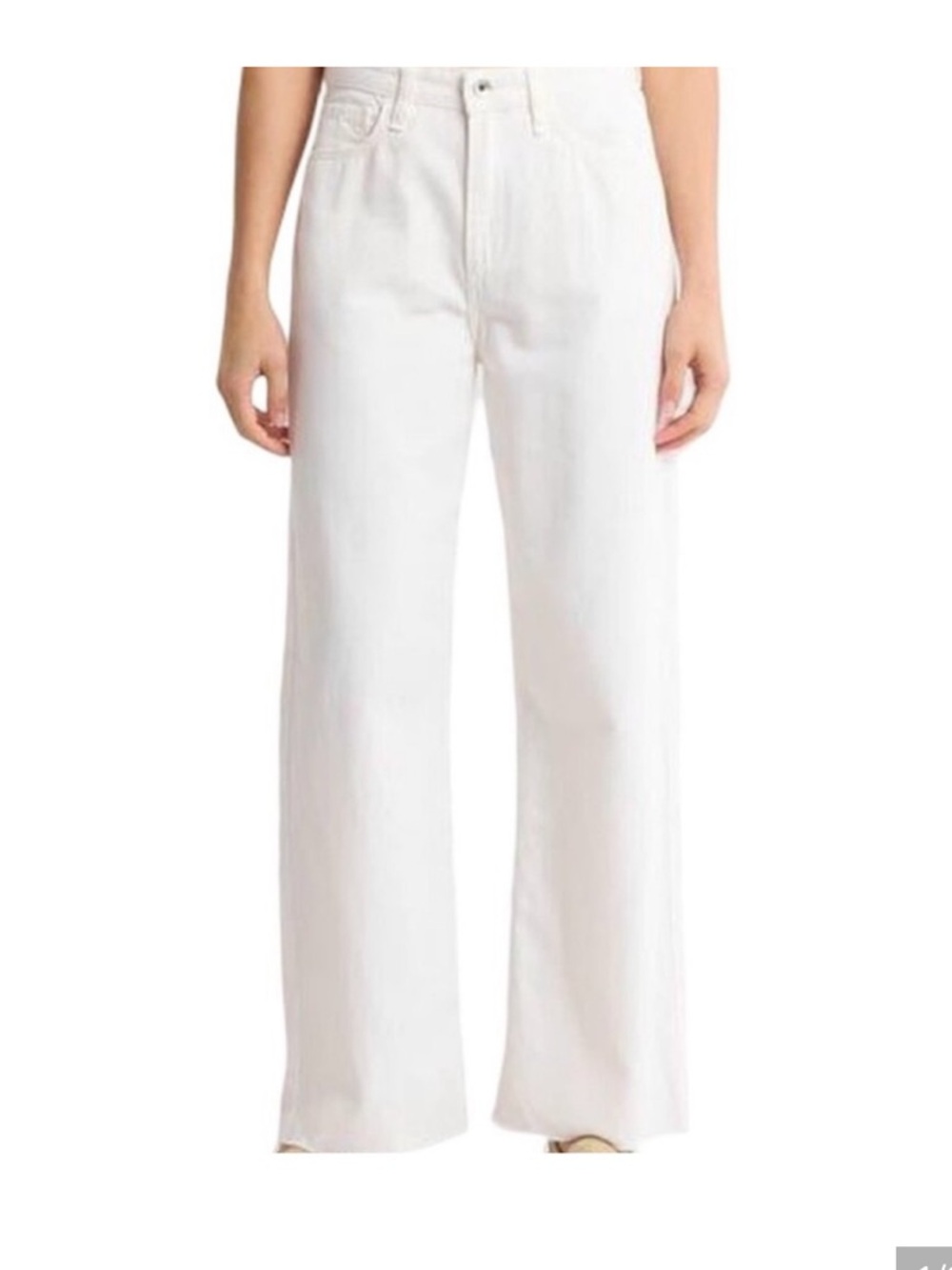 Rag and Bone Cloud Lori wide leg Jean in White 26